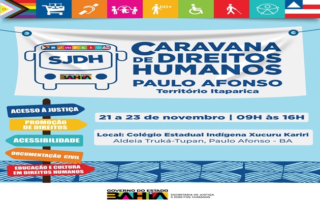  Comunidades indígenas de Paulo Afonso terão serviços da Caravana de Direitos Humanos de 21 a 23 de novembro