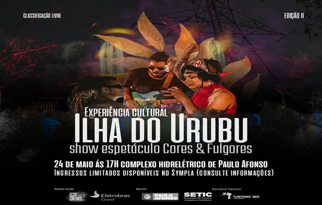  Sexta-feira, dia 24, tem o show espetáculo “Cores & Fulgores” na Ilha do Urubu