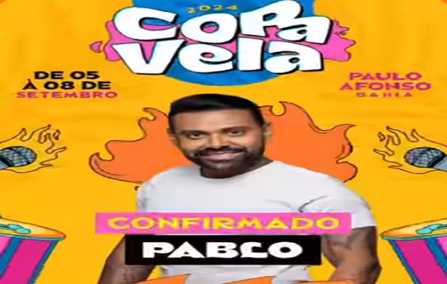  Pablo, rei da sofrência está confirmado na Copa Vela 2024!