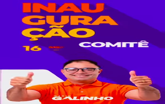  Nesta sexta tem inauguração do comitê de Mário Galinho na Avenida Apolônio Sales