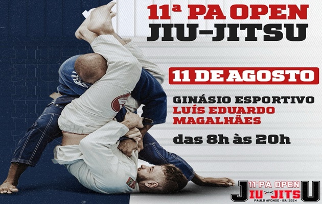  Domingo, 11, tem PA Open Jiu-Jitsu, no Ginásio Luís Eduardo com atletas de Paulo Afonso e da região