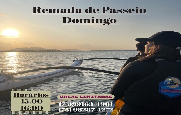  Remada de passeio de canoa nesse domingo (11). Não perca essa oportunidade