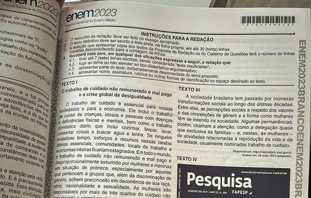  Enem: cartilha de redação é divulgada; confira