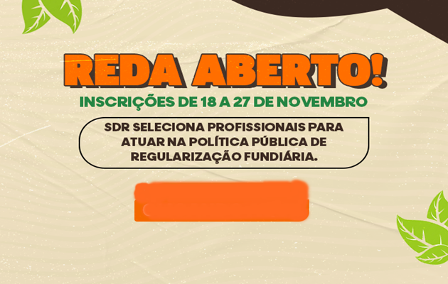  SDR abre processo seletivo REDA para níveis médio/técnico e superior