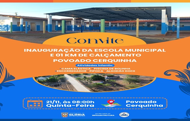  Prefeitura de Glória promove inauguração e serviços itinerantes no povoado Cerquinha com recursos próprios