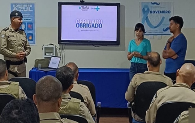  Policiais militares participam de palestra sobre prevenção e combate ao câncer de próstata