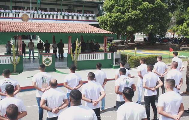  Cerimônia de licenciamento de serviço militar de  Cabos e Soldados da 1ª Companhia de Infantaria, que integravam as fileiras do Exército Brasileiro